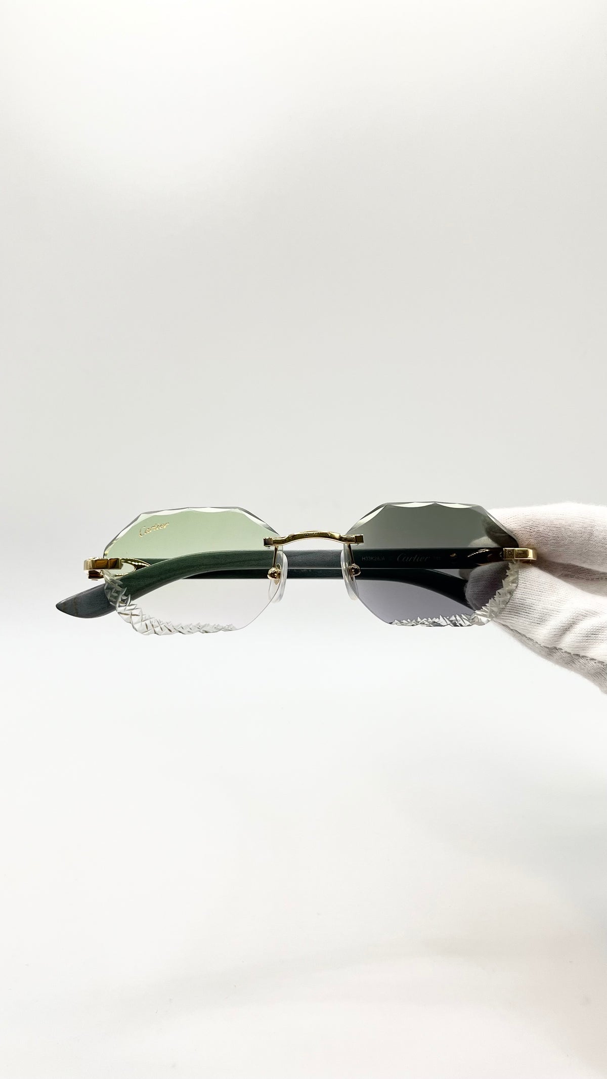 Cartier C Décor Grünes Holz +Diamond Cut & Gravur