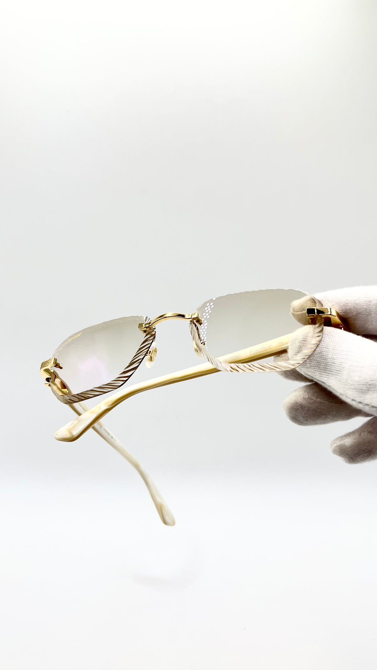 Cartier C Décor Acetat Beige/Gold +Diamond Cut & Gravur