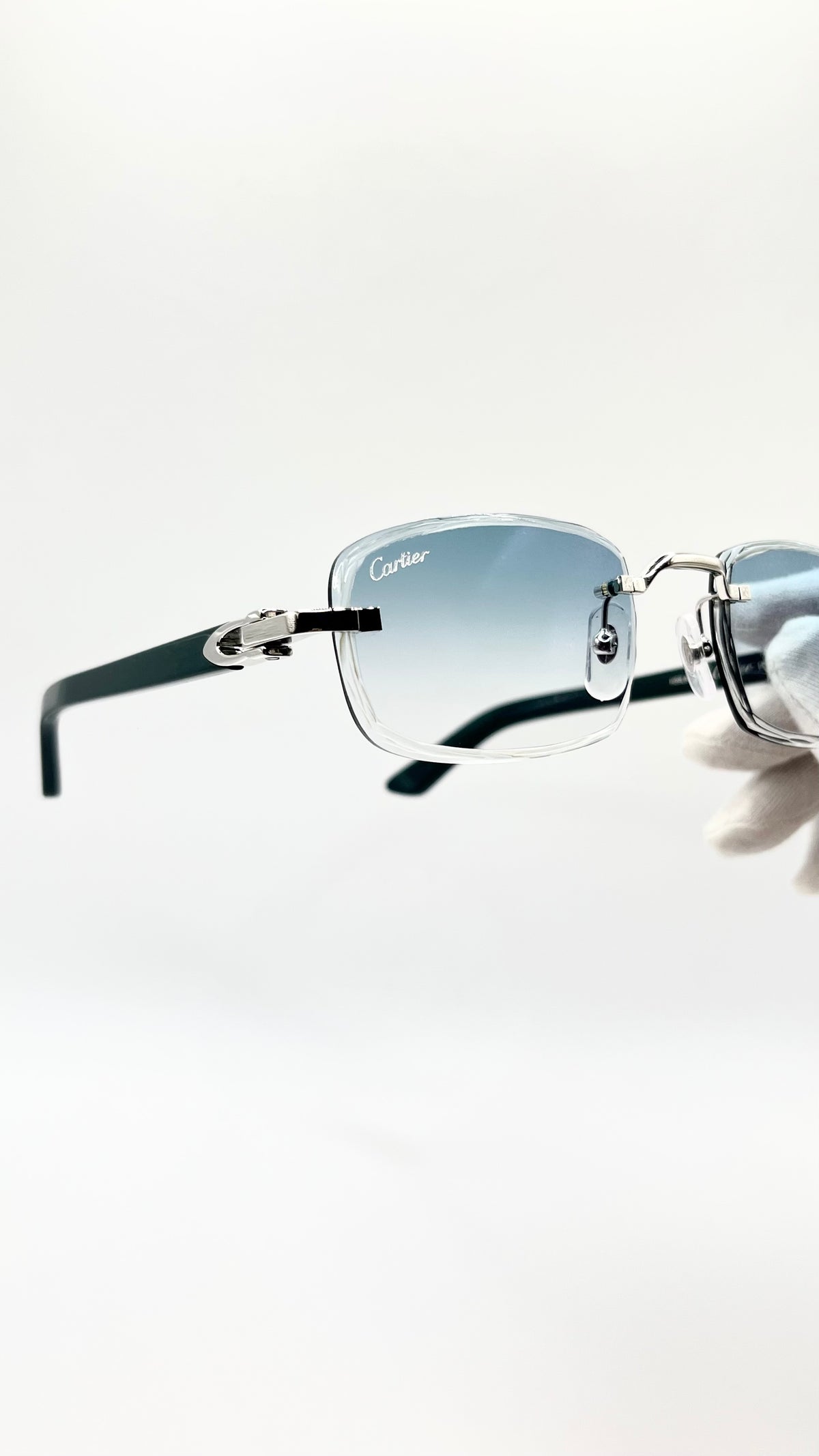 Cartier C Décor Acetat Türkis +Diamond Cut & Gravur