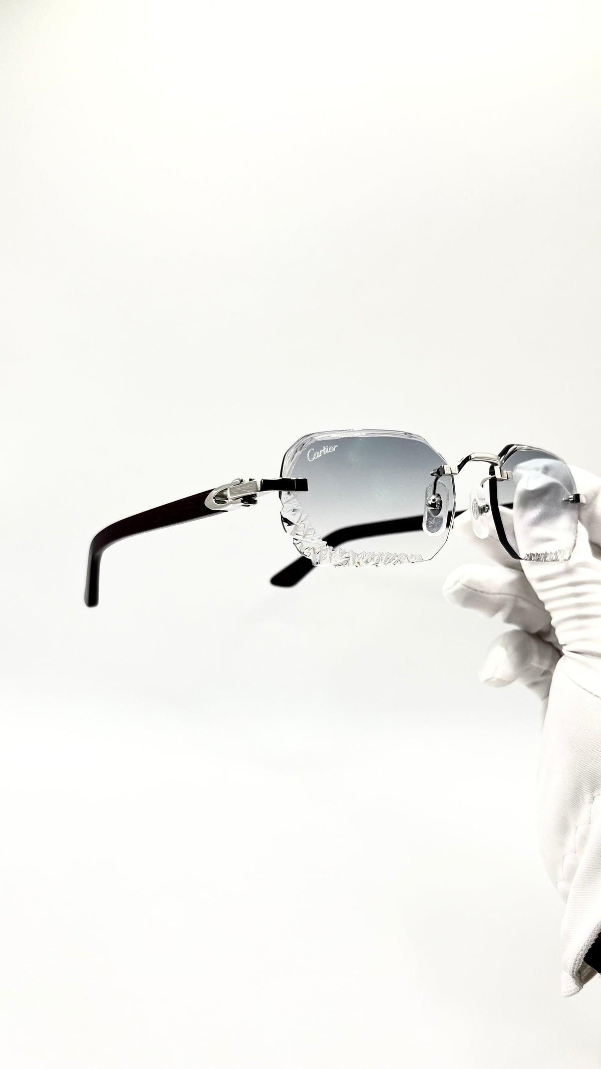 Cartier C Décor Acetat Bordeaux +Diamond Cut & Gravur