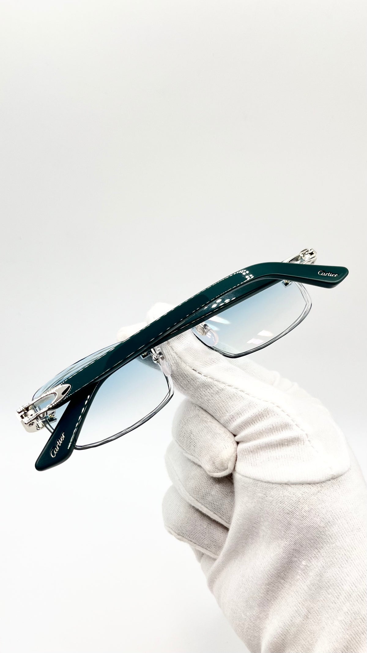 Cartier C Décor Acetat Türkis +Diamond Cut & Gravur