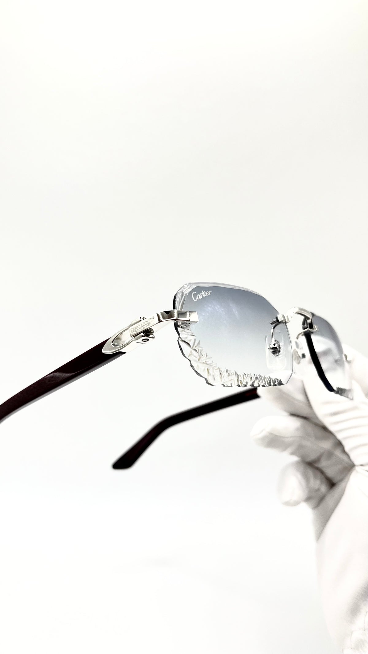 Cartier C Décor Acetat Bordeaux +Diamond Cut & Gravur
