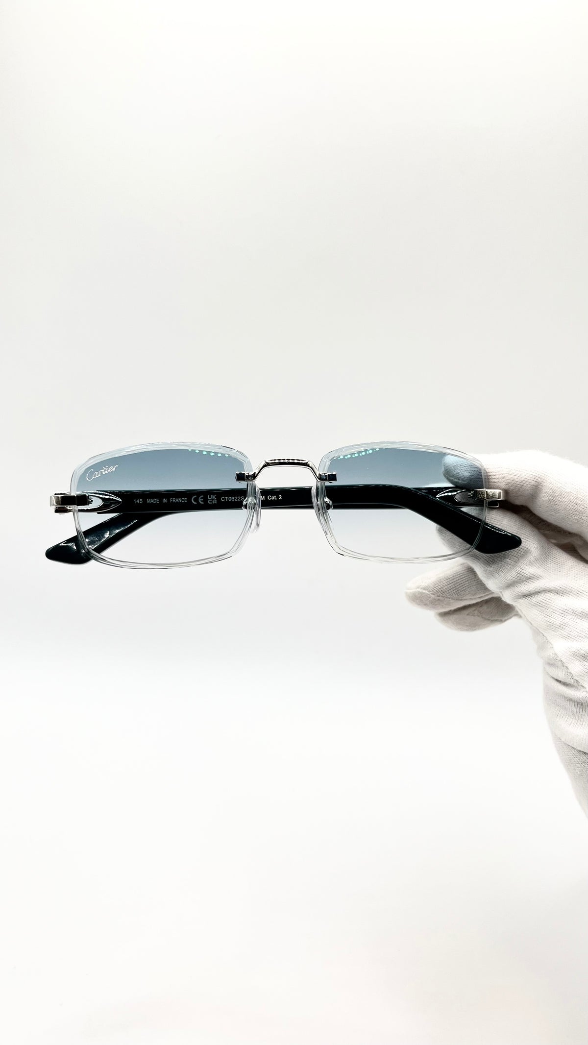 Cartier C Décor Acetat Türkis +Diamond Cut & Gravur