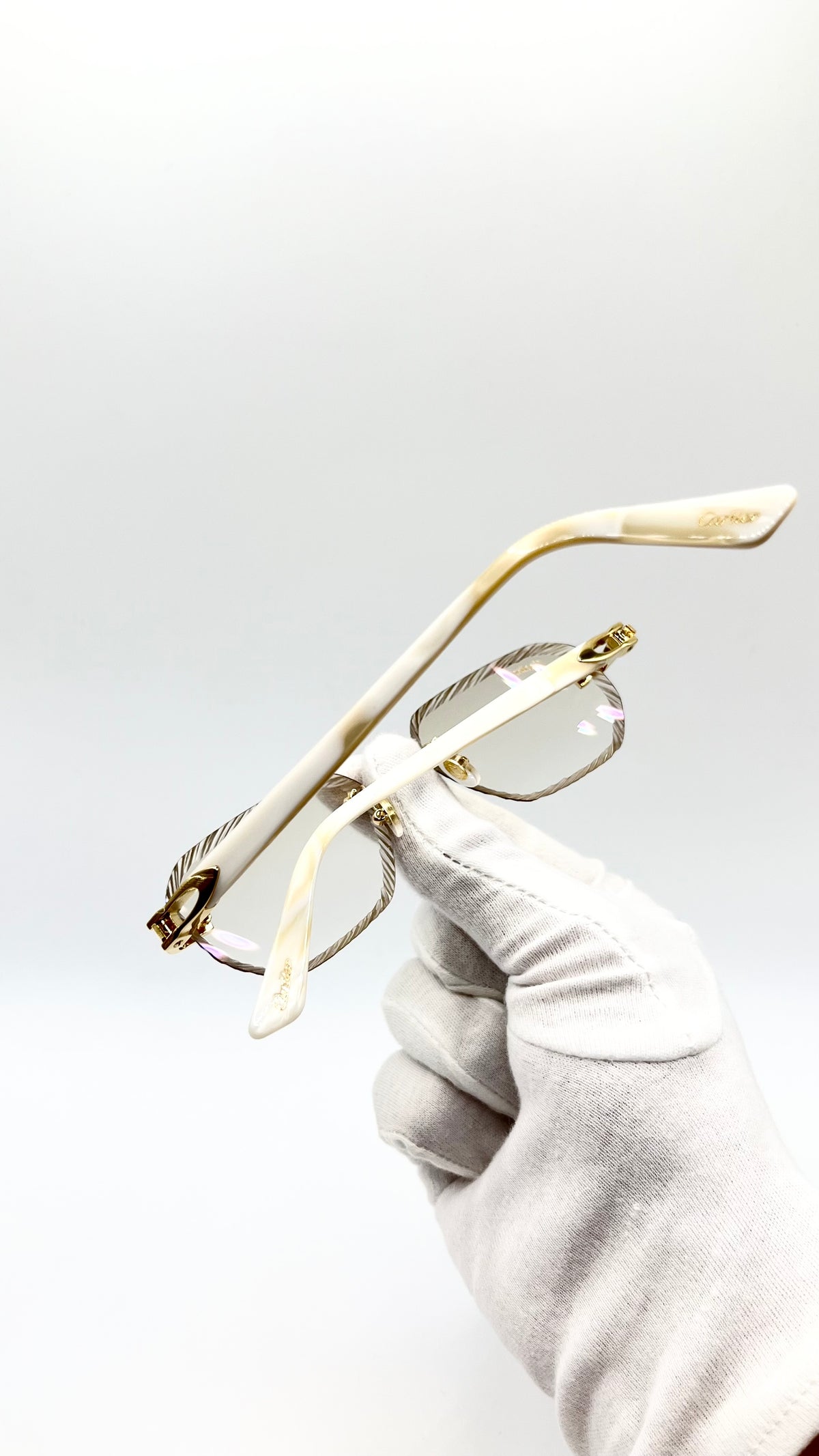Cartier C Décor Acetat Beige/Gold +Diamond Cut & Gravur